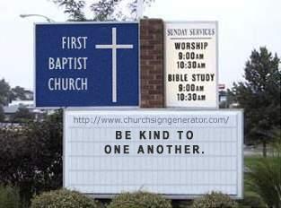 Church sign example